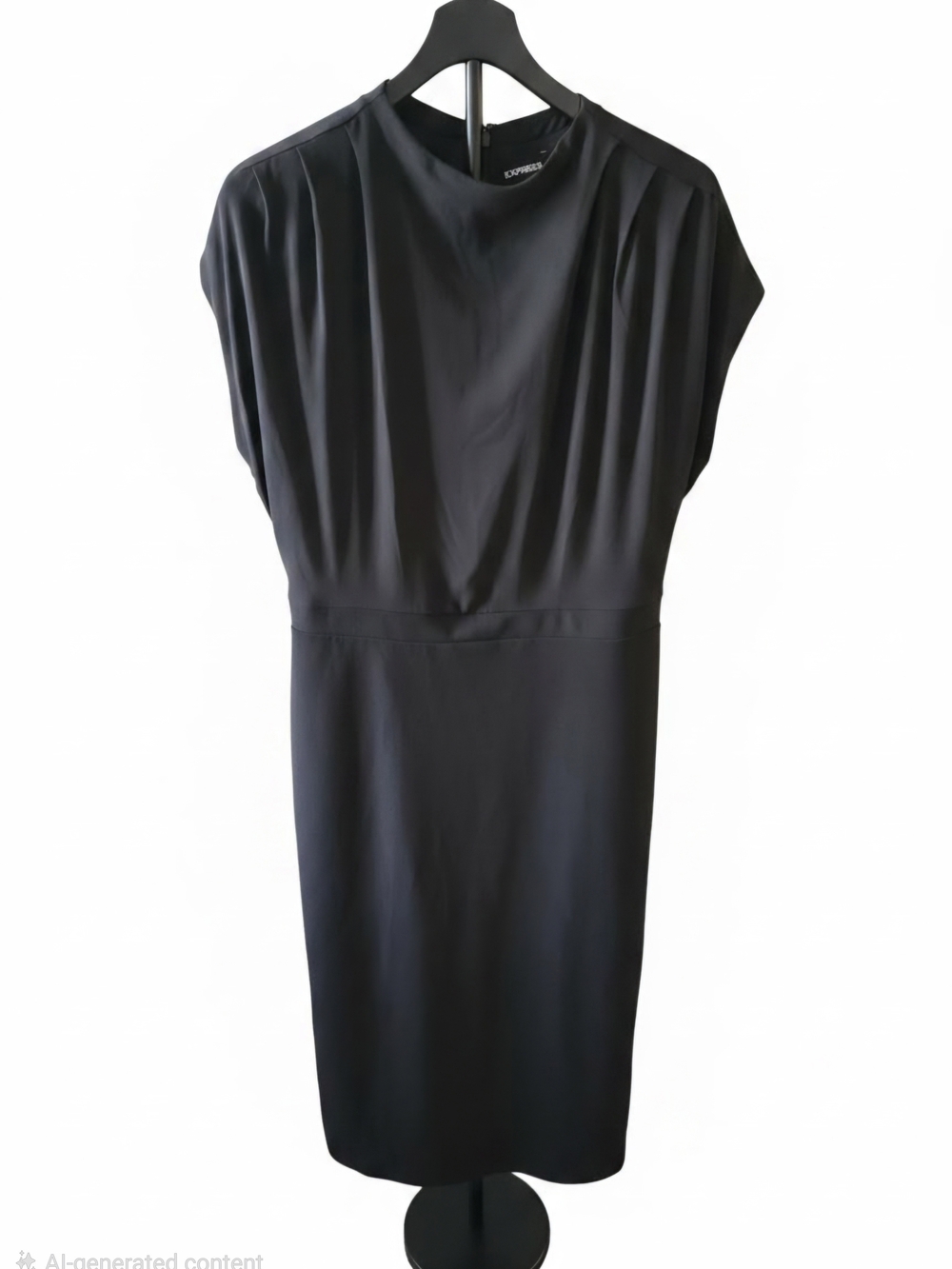 Express Black Midi Dress with Dolman Sleeves